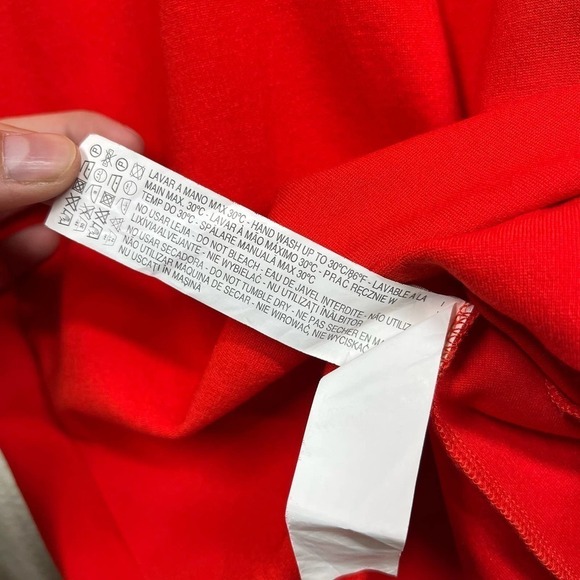 Zara Midi Dress Bodycon Red Stretch Women’s Size Small - Picture 8 of 9